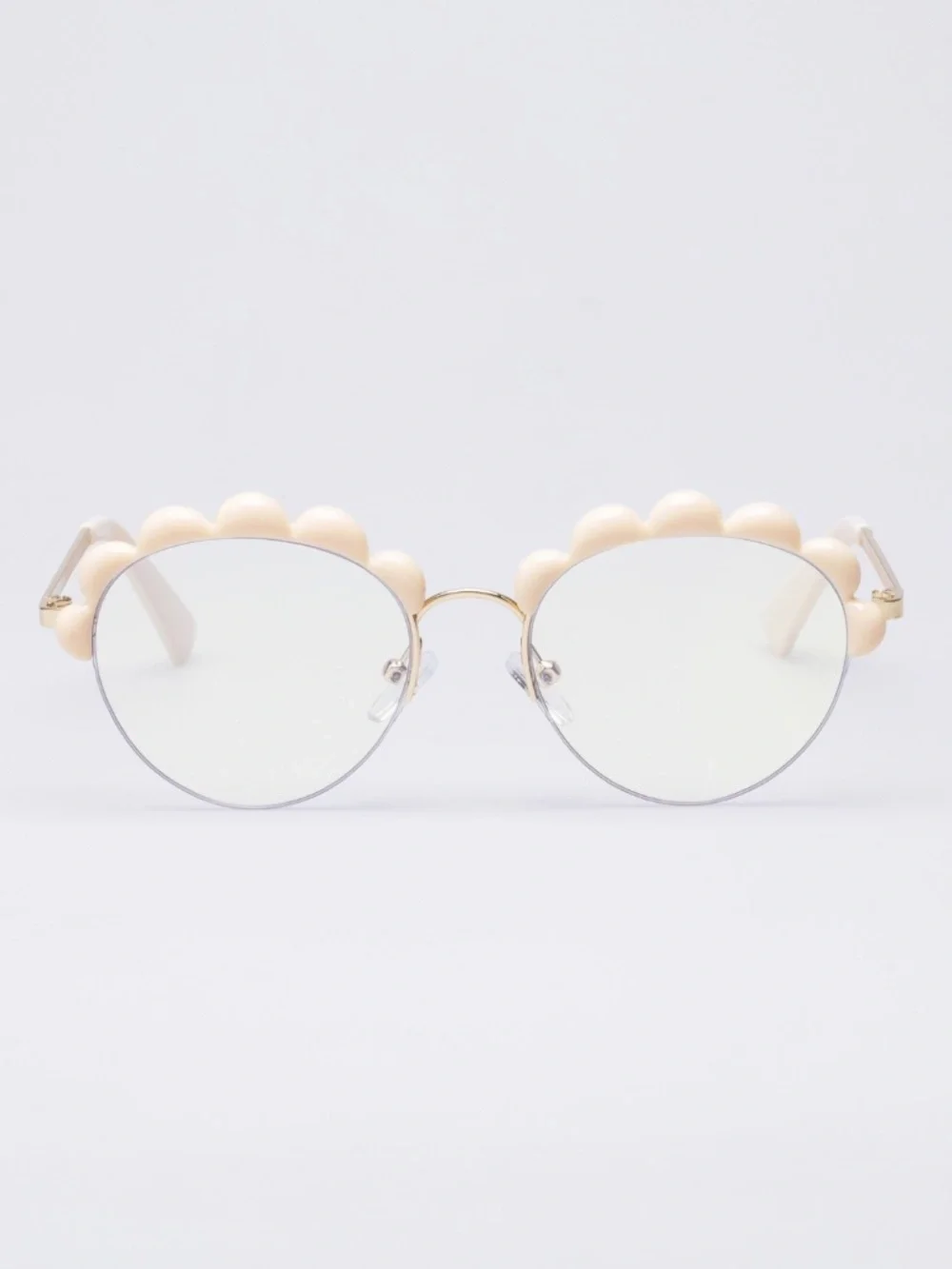 NEW The Book Club Shady Flatterings a Cover Blue Light Glasses Ivory